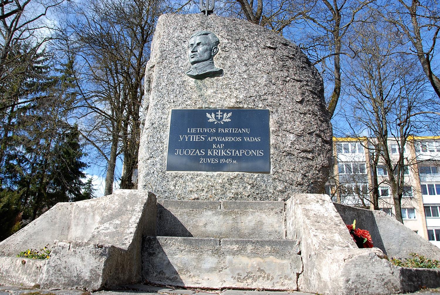 Pateikė sprendimą dėl J. Krikštaponio paminklo / Gedimino Nemunaičio nuotr. Juozo Krikštaponio paminklas.