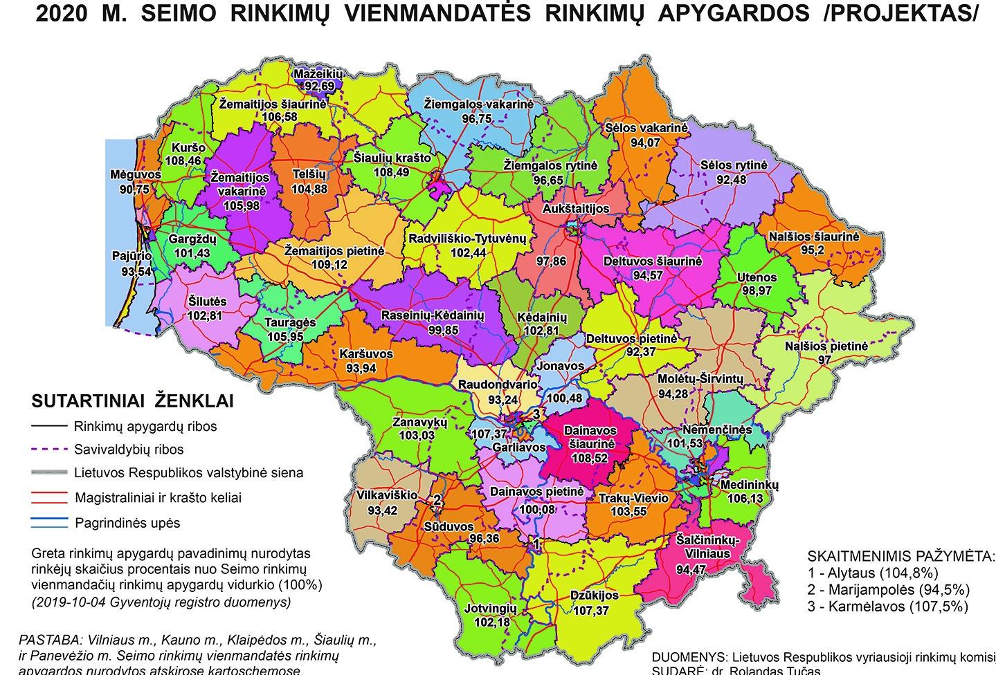 Rinkimų apygardų žemėlapis pasikeis / Naujajame šalies rinkimų žemėlapyje – dvi Deltuvos rinkimų apygardos.