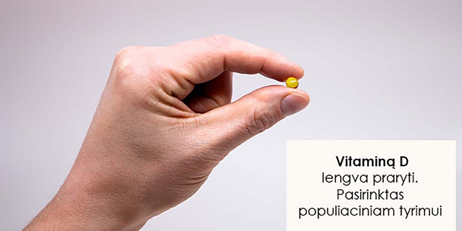 Vitamino D produktą tyrėjai pasirinko naujam tyrimui atlikti /
